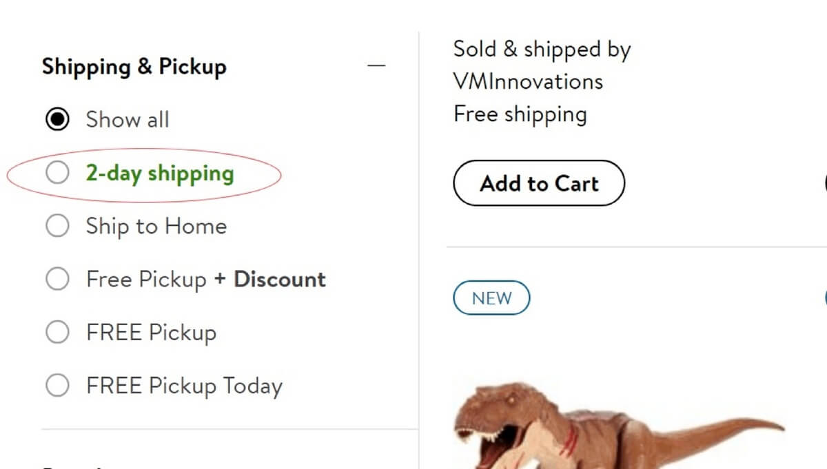 Walmart Marketplace free 2-day shipping