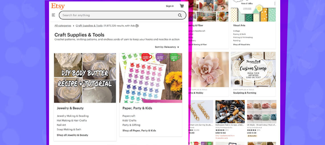 etsy craft supplies & tools