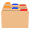 Card index dividers icon