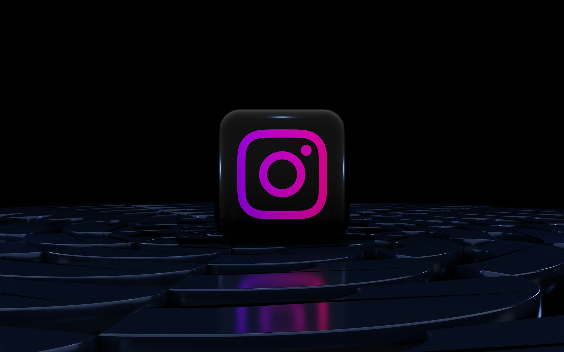a-purple-instagram-logo-on-a-black-background