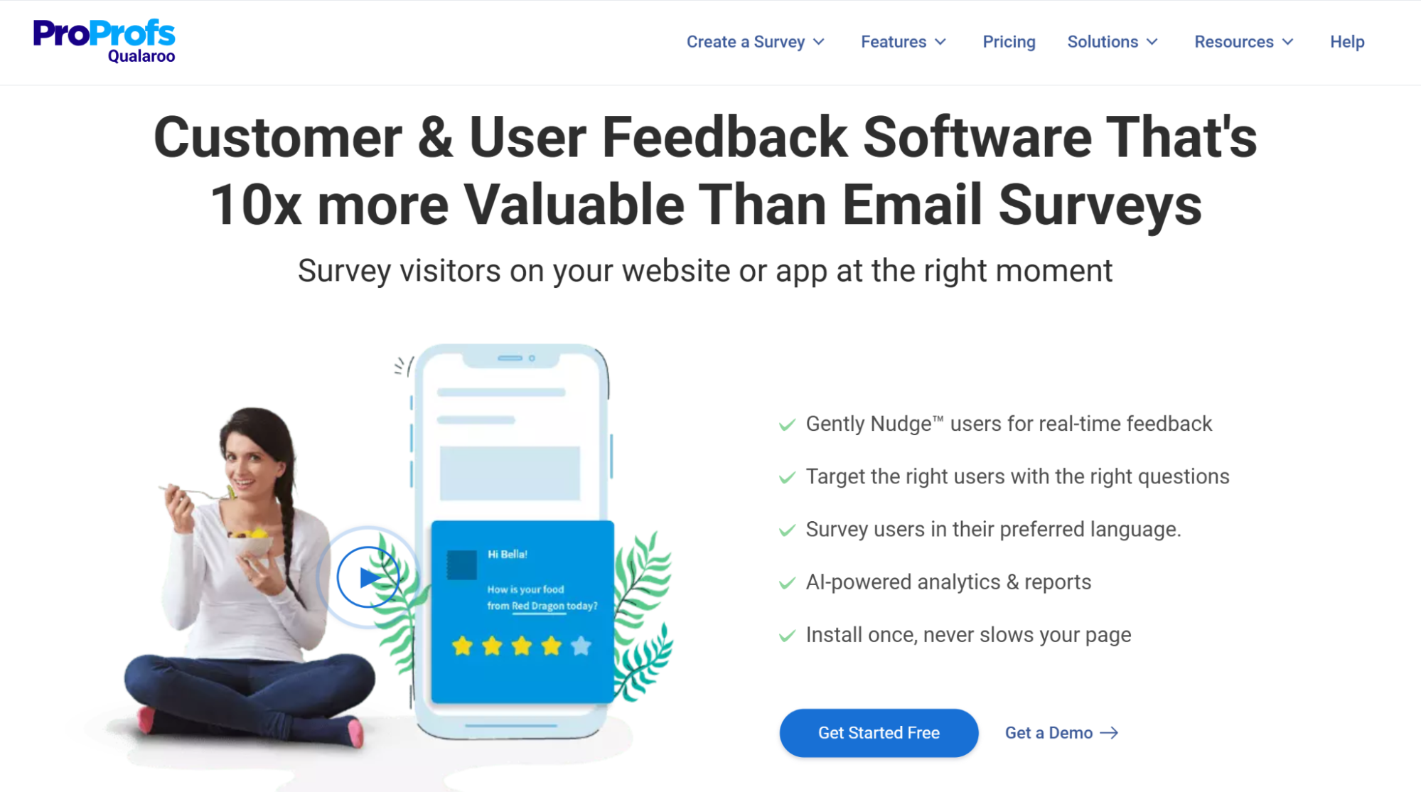 Qualaroo: Best for Capturing In-Context User Insights