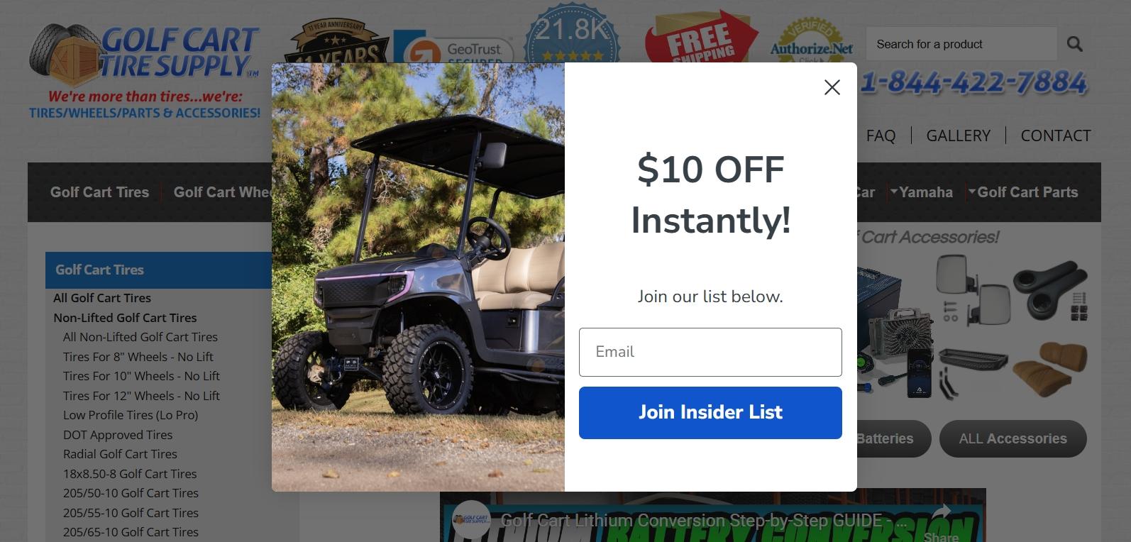 Golf Cart Tire Supply